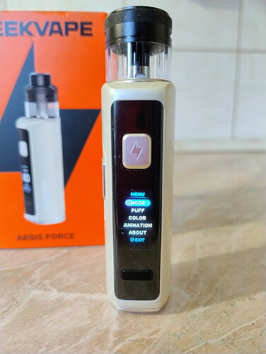 Geekvape Aegis Force POD - Menu
