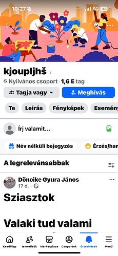 This image depicts a Facebook group page, showing a colorful illustration of people painting and planting flowers. (Captioned with AI)