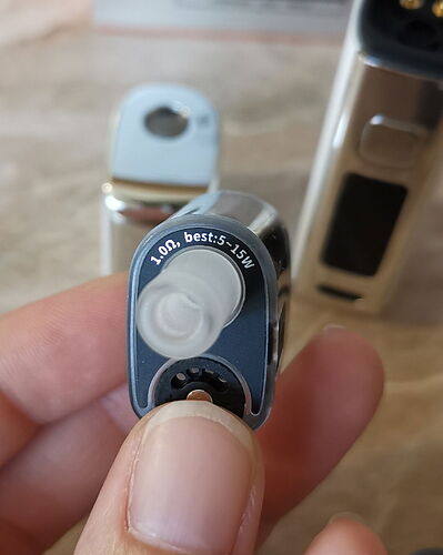 Geekvape Soul AIO POD - POD head ohm value with power recommendation