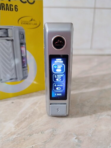 Voopoo Drag 6 - Lock Settings Menu Item