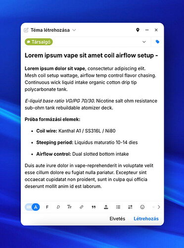 Mobil vizuális szerkesztő