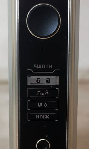 Voopoo Drag 5 - 3-in-1 flip switch setting in the Switch menu item