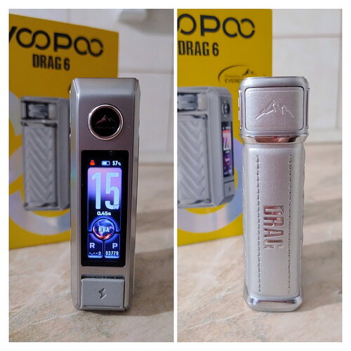 Voopoo Drag 6 - Front with Display and Back