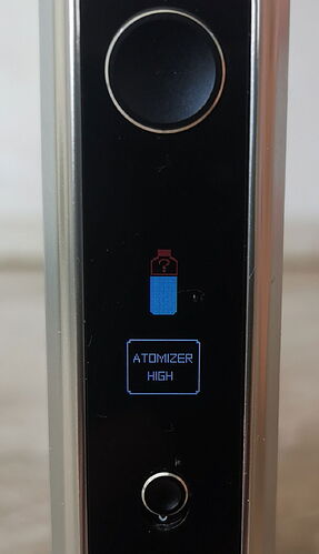 Voopoo Drag 5 - Battery life monitoring setting