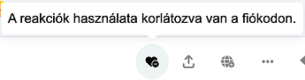 reakciók használatának korlátozása