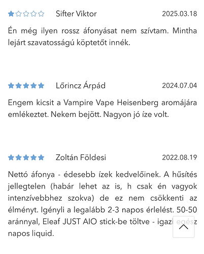Trois avis sur un liquide saveur myrtille, l'un très négatif, les deux autres décrivent des expériences positives. (Sous-titré par IA)