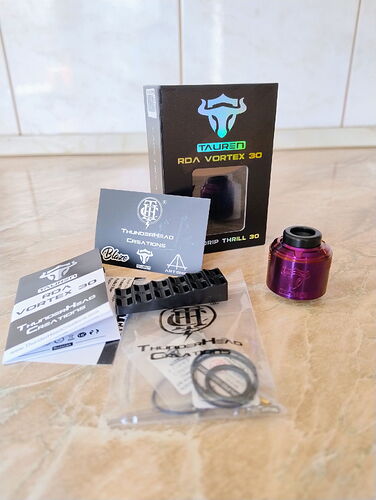 THC Tauren RDA Vortex 30 - Box Contents