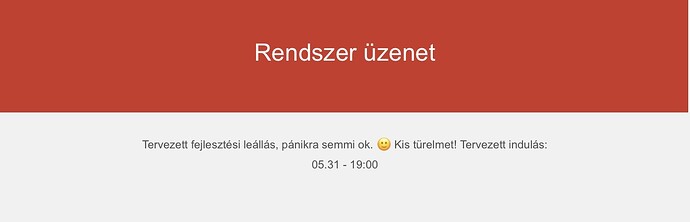L'image montre un message système indiquant qu'il y aura une interruption planifiée pour maintenance le 31/05 à 19h00, et il invite au calme pour éviter la panique. (Sous-titré par IA)