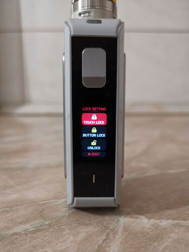 Geekvape Aegis Solo 3 - Lock Settings menu item