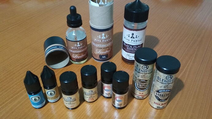 Various solutions and powders are visible on the table, likely additives and flavorings used for fishing. (Caption by AI)