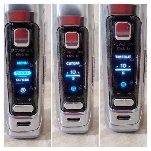 Innokin Coolfire PZPulse Kit - Menu Items