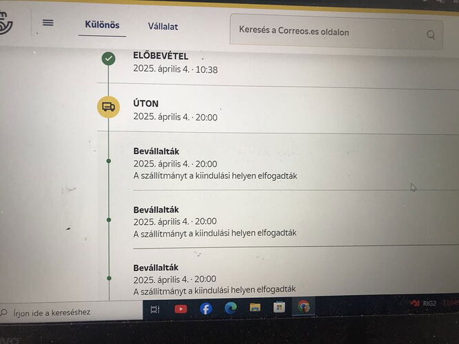 A screenshot shows shipment tracking information, indicating pre-receipt and shipping status, as of April 4, 2025. (Captioned by AI)