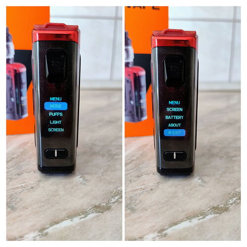 Geekvape Aegis Legend 5 Kit - Menürendszer