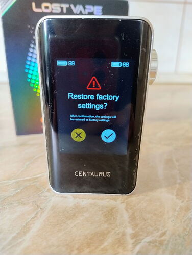 Lost Vape Centaurus BT200 - Factory Reset