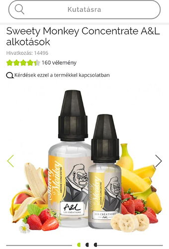 Two sweet, fruity flavored Sweety Monkey Concentrate A&L flavor concentrates are visible in the picture, with banana, strawberry, and other fruits around them. (Caption by AI)