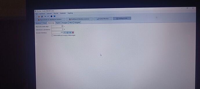 A computer screen shows a software interface with menus and input fields containing settings and options. (Captioned by AI)
