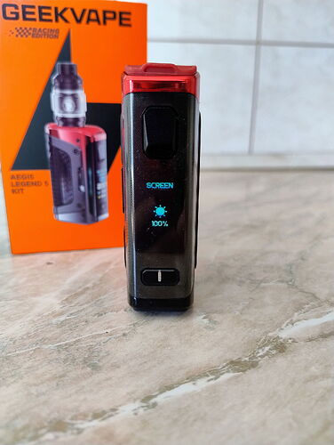 Geekvape Aegis Legend 5 Kit - Screen menüpont
