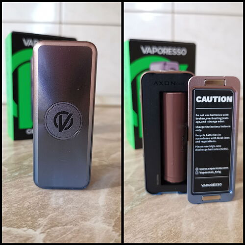 Vaporesso GEN SE - Battery compartment on the right side of the device