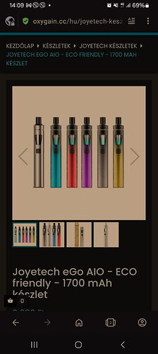 The image shows a Joyetech eGo AIO vape kit, which is available in different colors. (captioned by AI)